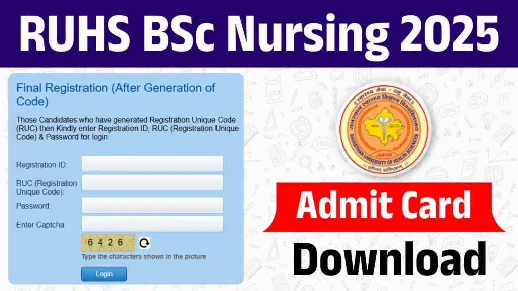 RUHS BSc Nursing 2025 Download